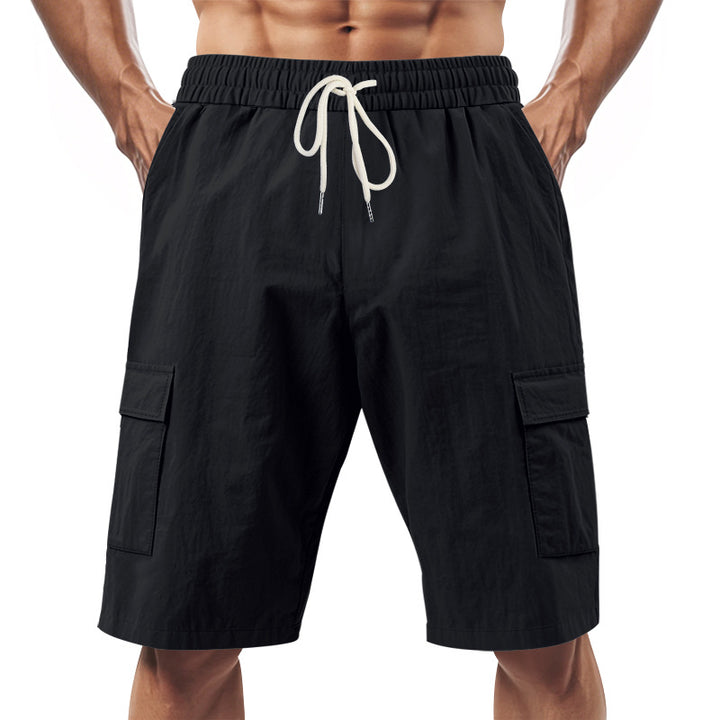 Herren Cargo-Shorts mit elastischem Bund und Funktionalen Taschen Echoarchiv