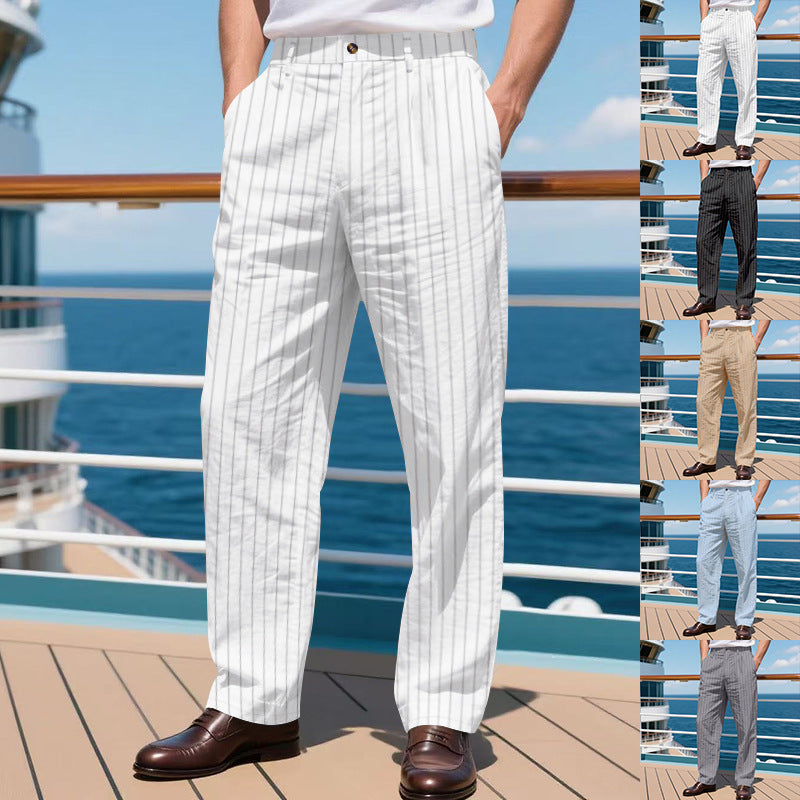 Herren elegante Anzughose mit schmalen Nadelstreifen Echoarchiv