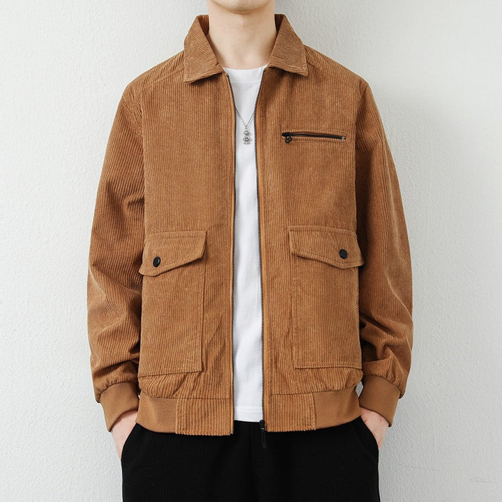 Herren Lässige Cordjacke mit praktischen Taschen Echo Archiv