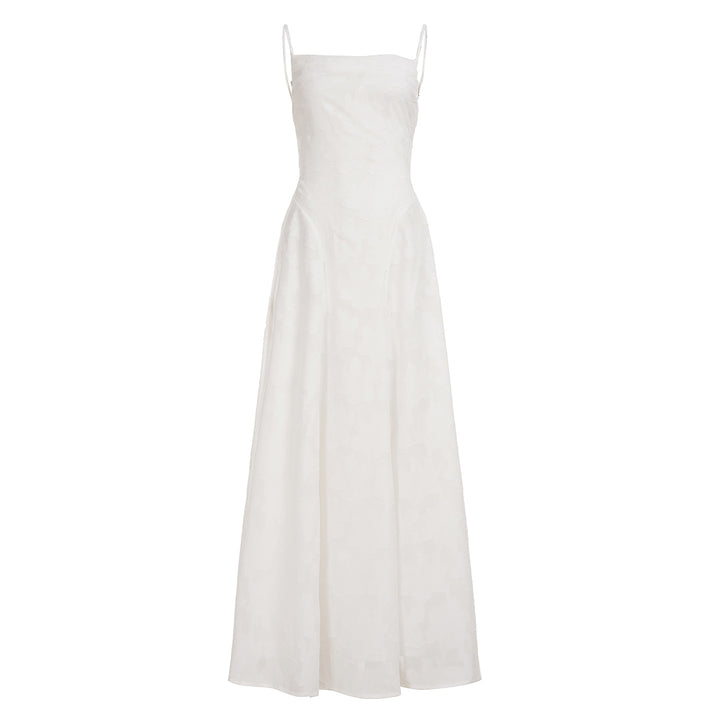 Damen elegantes Maxikleid mit zartem floralem Muster und Spaghetti-Trägern Echo Archiv