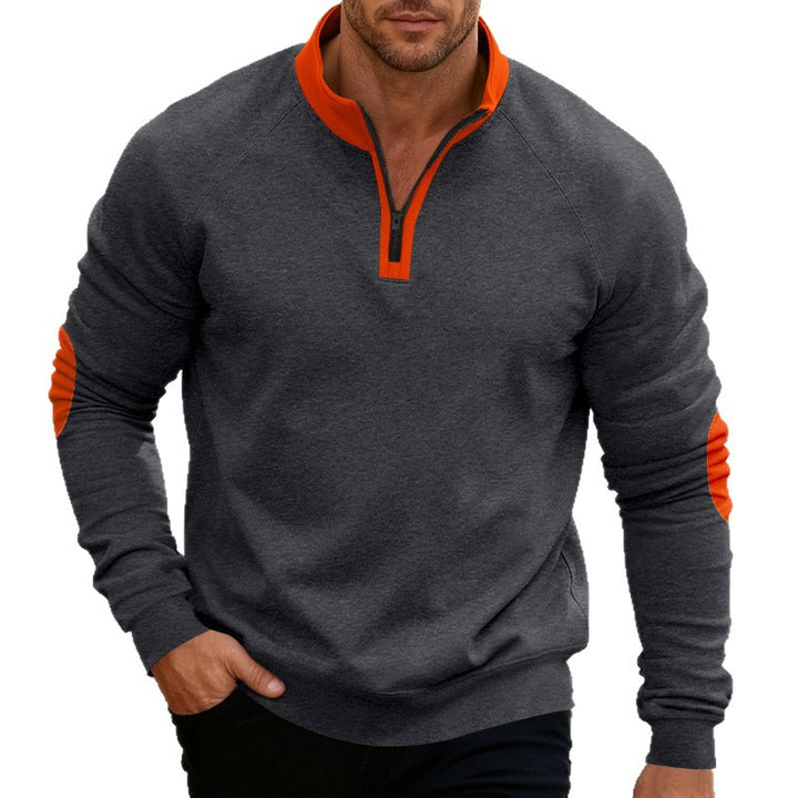 Herren Sportlicher Sweatpullover mit Stehkragen Echoarchiv