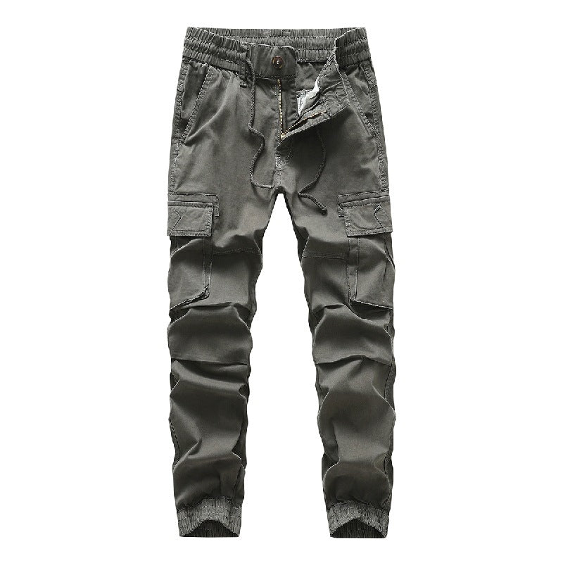 Herren Utility-Cargo-Jogginghose mit Tunnelzug, Multifunktionstaschen und elastischen Bündchen Echoarchiv