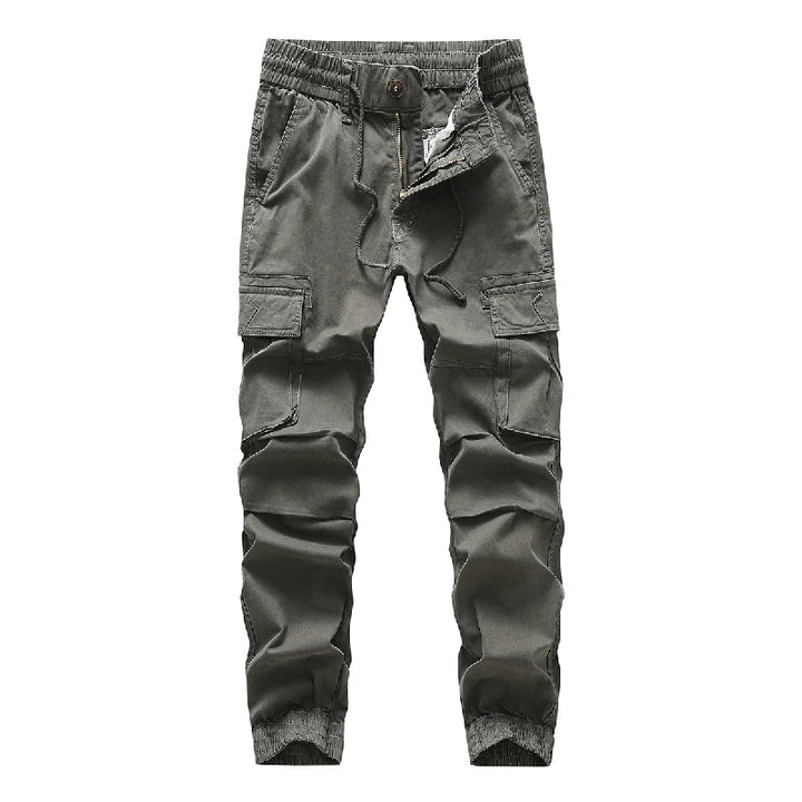 Herren Utility-Cargo-Jogginghose mit Tunnelzug, Multifunktionstaschen und elastischen Bündchen Echoarchiv