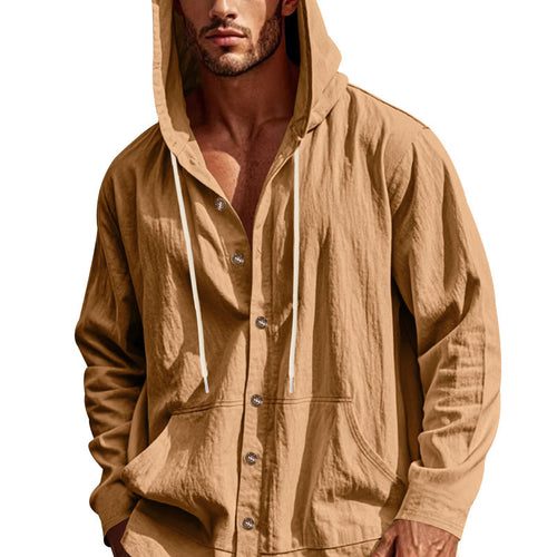 Herren Freizeitjacke mit Kapuze und Knopfverschluss Echoarchiv