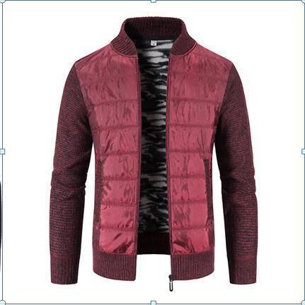 Herren Casual Übergangsjacke mit gestepptem Design und Strickdetails Echoarchiv