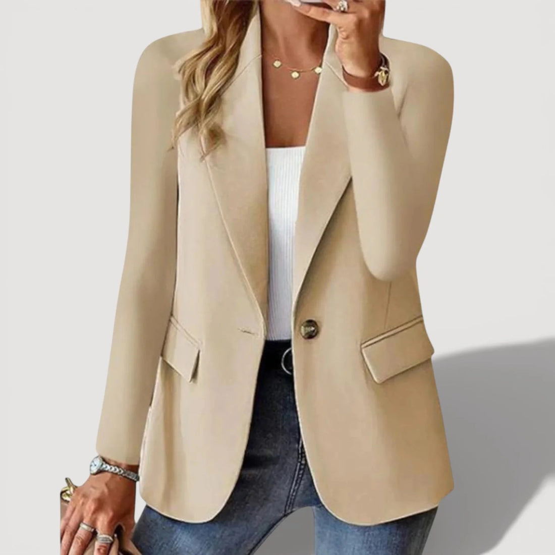 Damen elegante und bequeme Blazerjacke – Valéne
