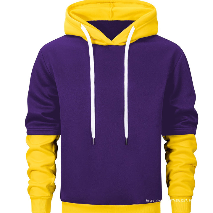 Herren Kapuzenpullover im Lagen-Look mit Kontrastkapuze und Kordelzug Echo Archiv
