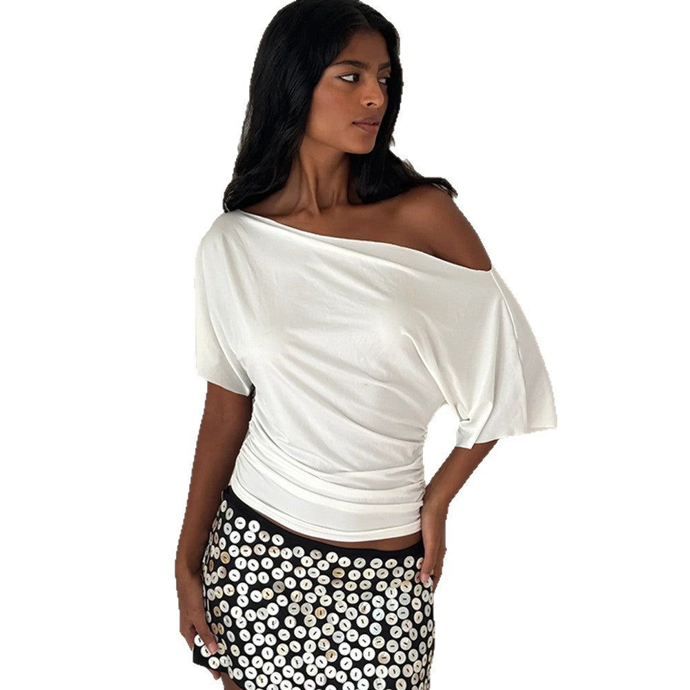 Damen Off-Shoulder Oberteil mit Drapierung Echo Archiv