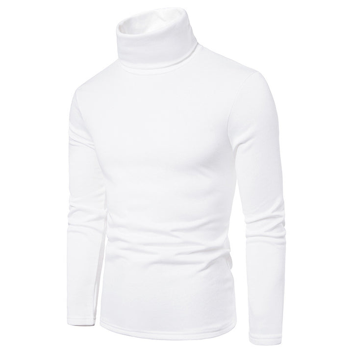 Herren Rollkragenpullover aus hochwertigem Baumwollmix mit figurbetontem Schnitt Echoarchiv