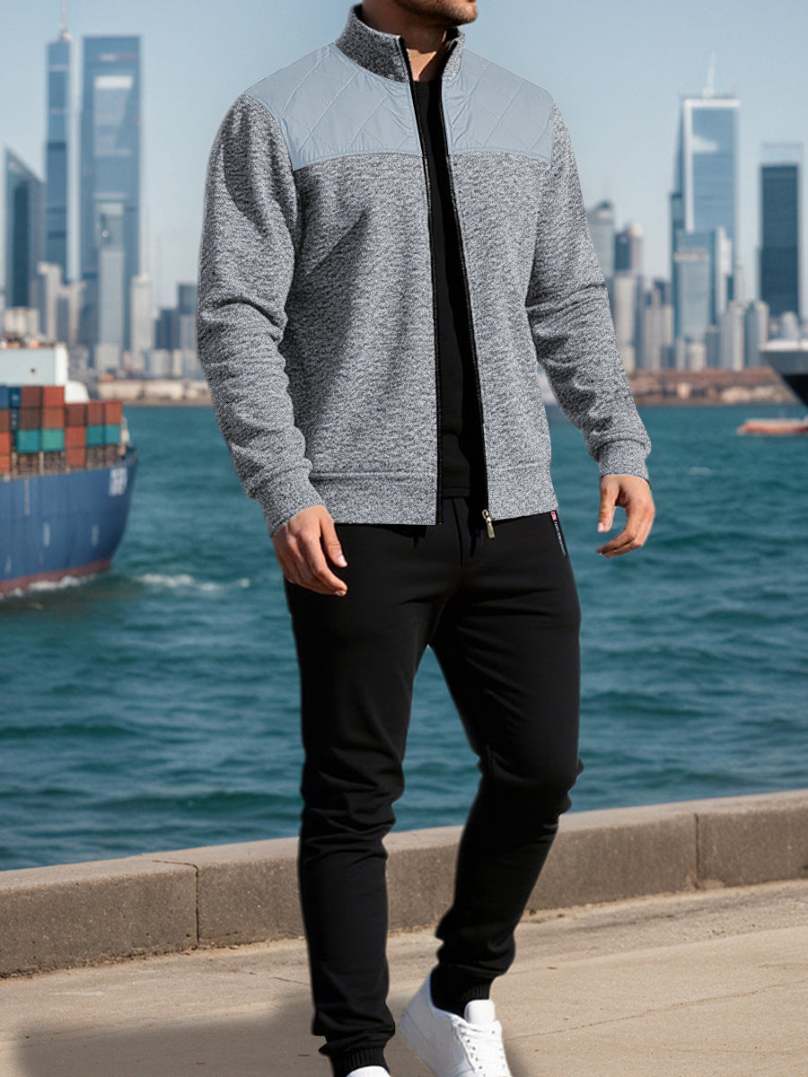 Herren Sportliche Jacke mit Querrippen-Muster und leicht gepolstertem Schulterbereich Echoarchiv