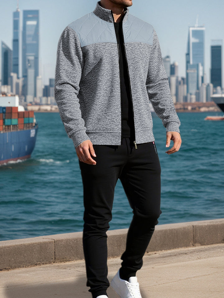 Herren Sportliche Jacke mit Querrippen-Muster und leicht gepolstertem Schulterbereich Echoarchiv