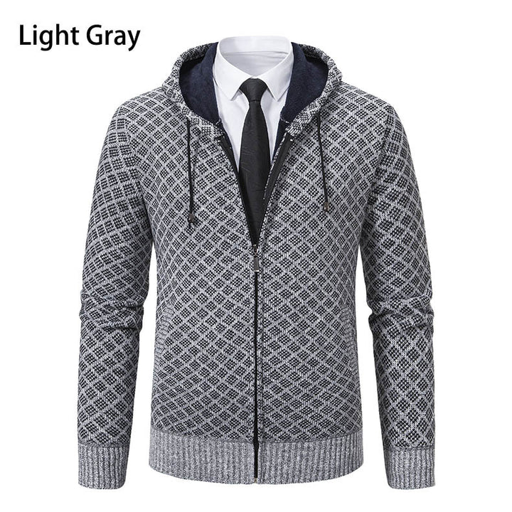Herren Kapuzenjacke mit strukturiertem Design und eleganten Akzenten Echoarchiv