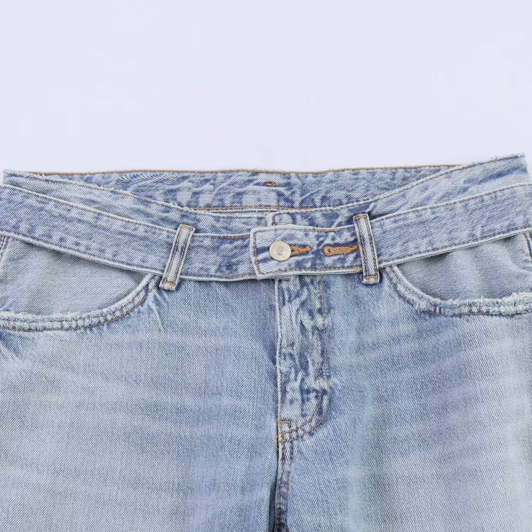 Damen weite Jeans im modernen Schnitt mit hohen Seitenöffnungen Echo Archiv