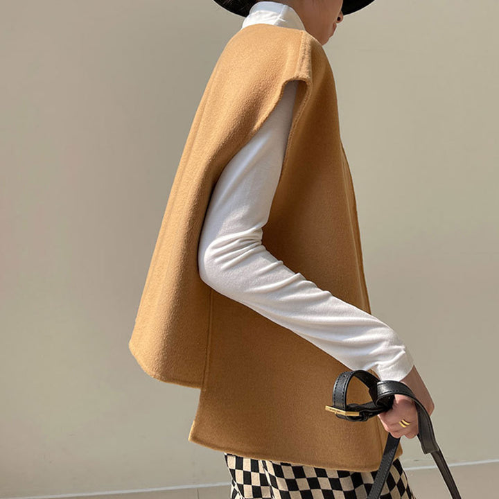 Damen Modische Oversized Weste Echoarchiv