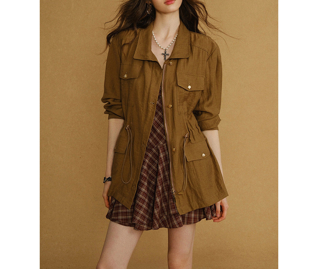 Damen Modische Leinenjacke Echoarchiv