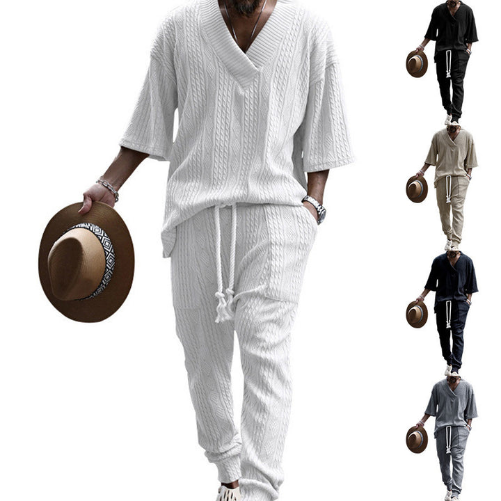 Herren Lässige Strick-Jogginghose mit innovativem Design Echoarchiv