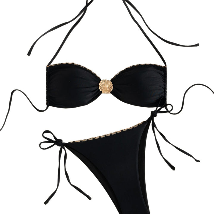 Damen Eleganter Bikini mit goldenen Akzenten Echo Archiv
