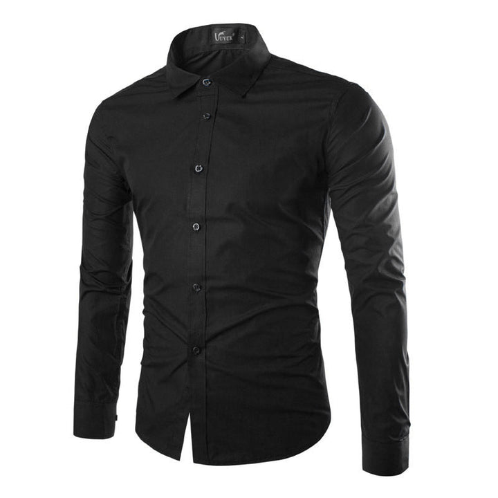 Herren elegante Langarmhemd Echoarchiv
