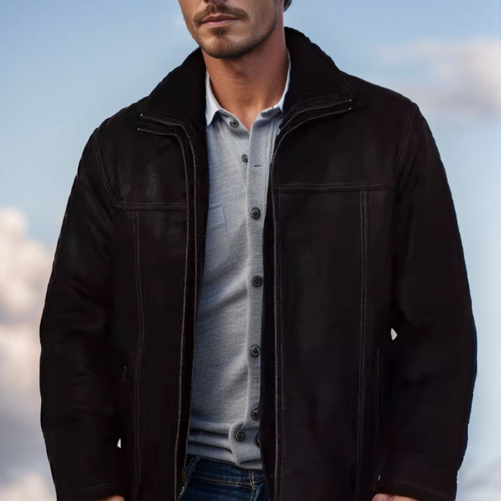 Herren gemütliche und stylische Jacke aus weichem Kunstleder Echoarchiv