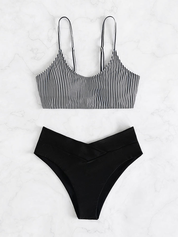 Damen Bikiniset mit raffiniertem Trägerdesign und hoch tailliertem Höschen Echo Archiv