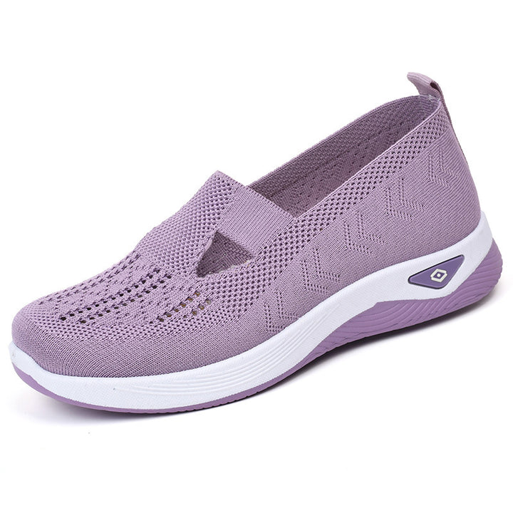 Damen nan leichte atmungsaktive Slip-On Sneaker mit elastischem Strickoberteil und orthopädischer Komfortsohle Echo Archiv