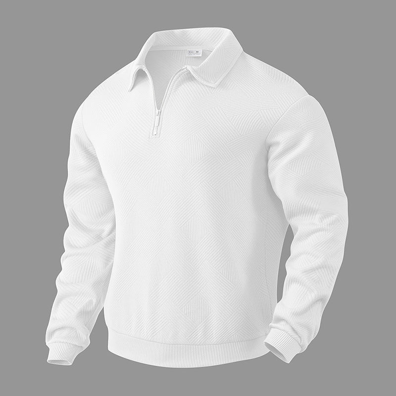 Herren sportlicher Fleece-Pullover mit modernem Stehkragen und stylischem Reißverschluss Echoarchiv