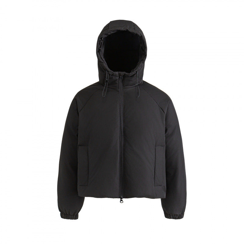 Damen Leichte Boxy-Steppkapuzenjacke mit Kordelzug, verdecktem Reißverschluss und elastischen Bündchen Echo Archiv