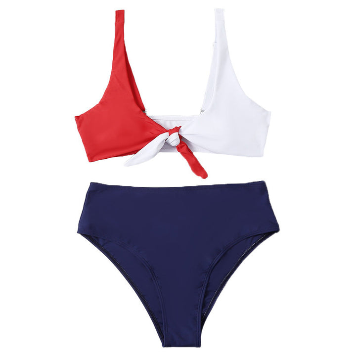 Damen Bikini-Set mit modischem Knoten-Design und hochgeschnittenem Unterteil Echo Archiv