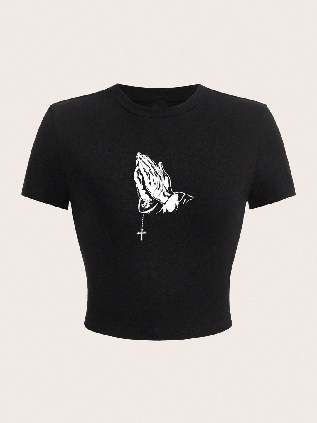 Damen Crop-Top mit auffälligem Schriftzug Echo Archiv