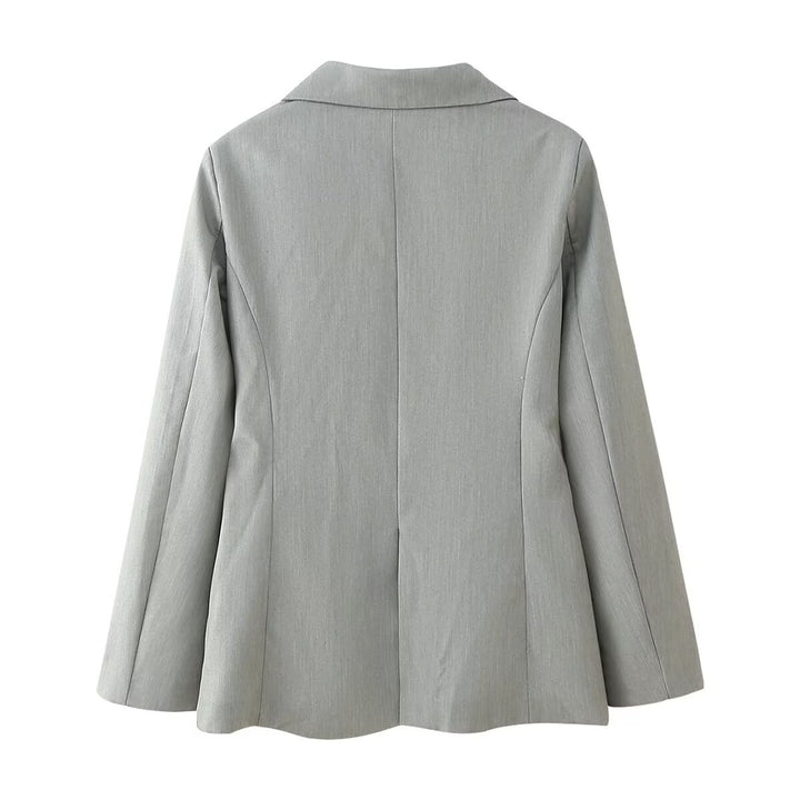 Damen nan taillierter Blazer mit Bindegürtel, Pattentaschen und klassischem Revers Echo Archiv