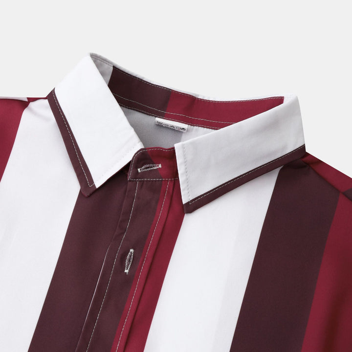 Herren Langarmhemd mit modernem Streifen-Design und komfortabler Passform Echoarchiv