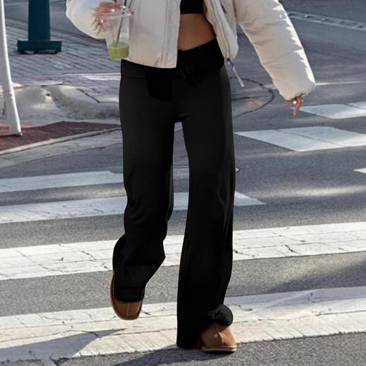 Damen weite Freizeit-Hose mit verstellbarem Bund und komfortablem Schnitt Echo Archiv