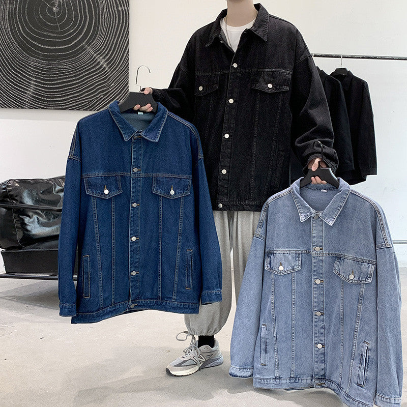 Herren Lässige Denimjacke mit Kapuze Echoarchiv 1788342483