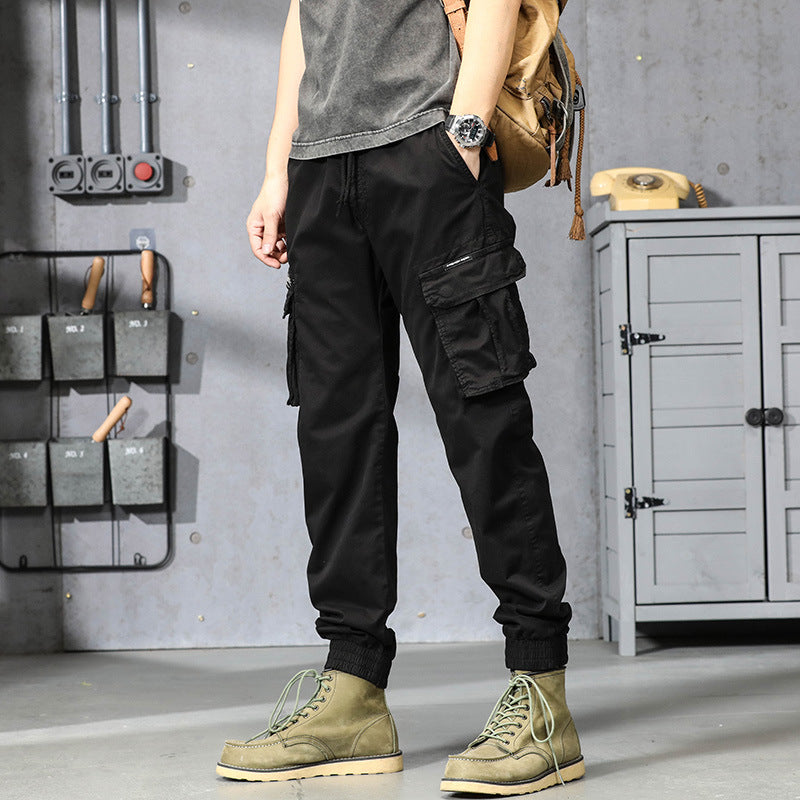 Herren Cargo-Joggerhose mit Tunnelzug, Multifachtaschen und geripptem Knöchelabschluss Echo Archiv