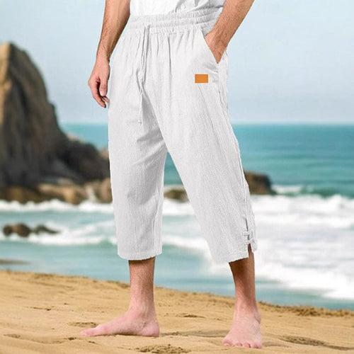 Herren Legere Strandhose mit seitlichen Schlitzen Echoarchiv