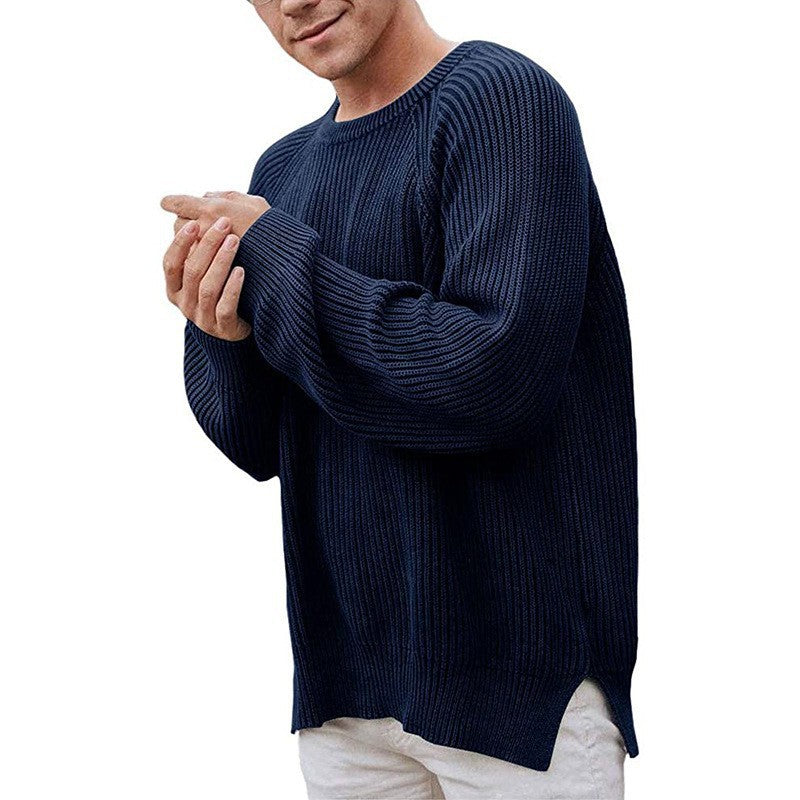 Herren eleganter Strickpullover mit strukturiertem Design und modernem Schnitt Echoarchiv