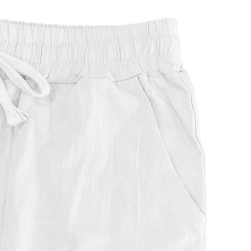 Herren lässige Strandhose mit elastischem Bund und seitlichen Taschen Echoarchiv