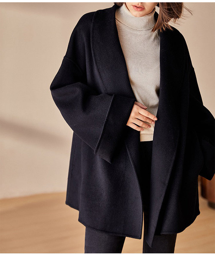 Damen Elegante und lockere Wickeljacke Echoarchiv