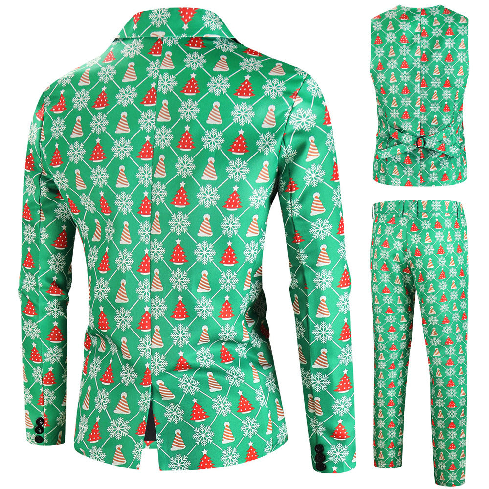 Herren festliches Anzugset mit kreativem Weihnachtsdesign Echoarchiv