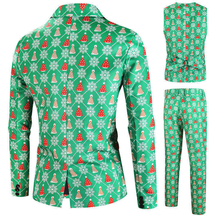 Herren festliches Anzugset mit kreativem Weihnachtsdesign Echoarchiv