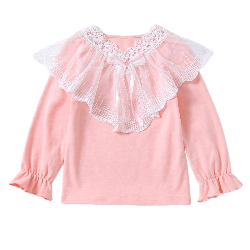Mädchen Langarmshirt mit eleganter Spitzenverzierung Echo Archiv