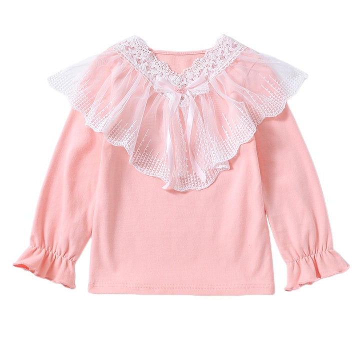 Mädchen Langarmshirt mit eleganter Spitzenverzierung Echo Archiv