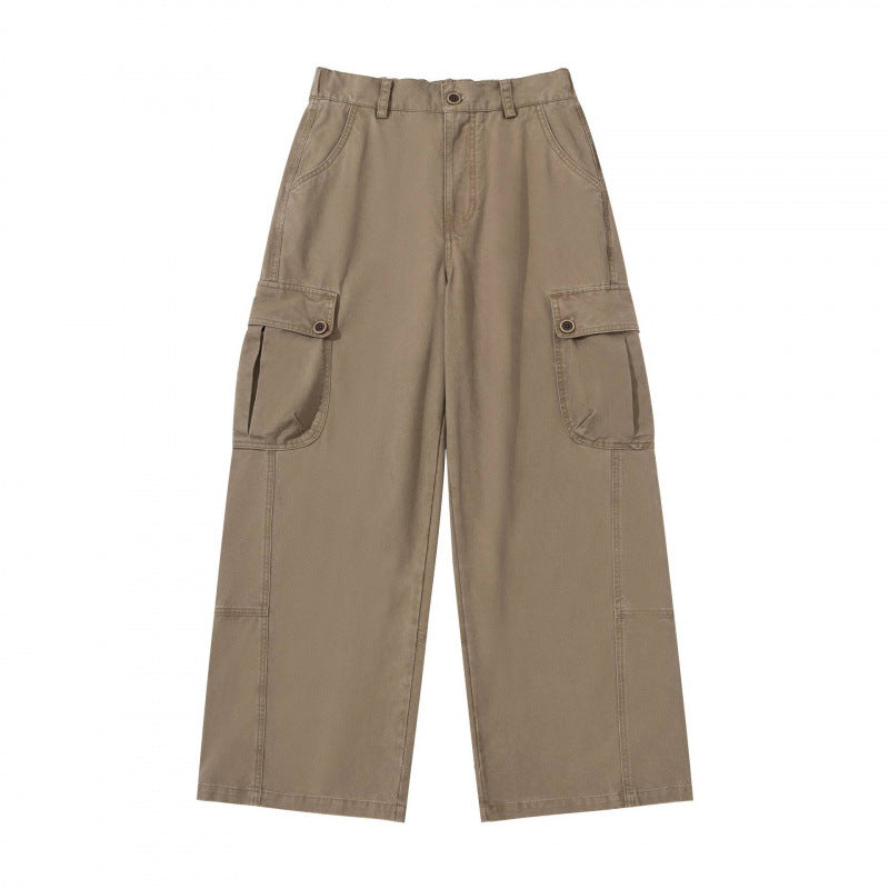 Damen Weite Cargo-Hose mit hohem Bund, großen Klappentaschen und Culotte-Silhouette Echo Archiv