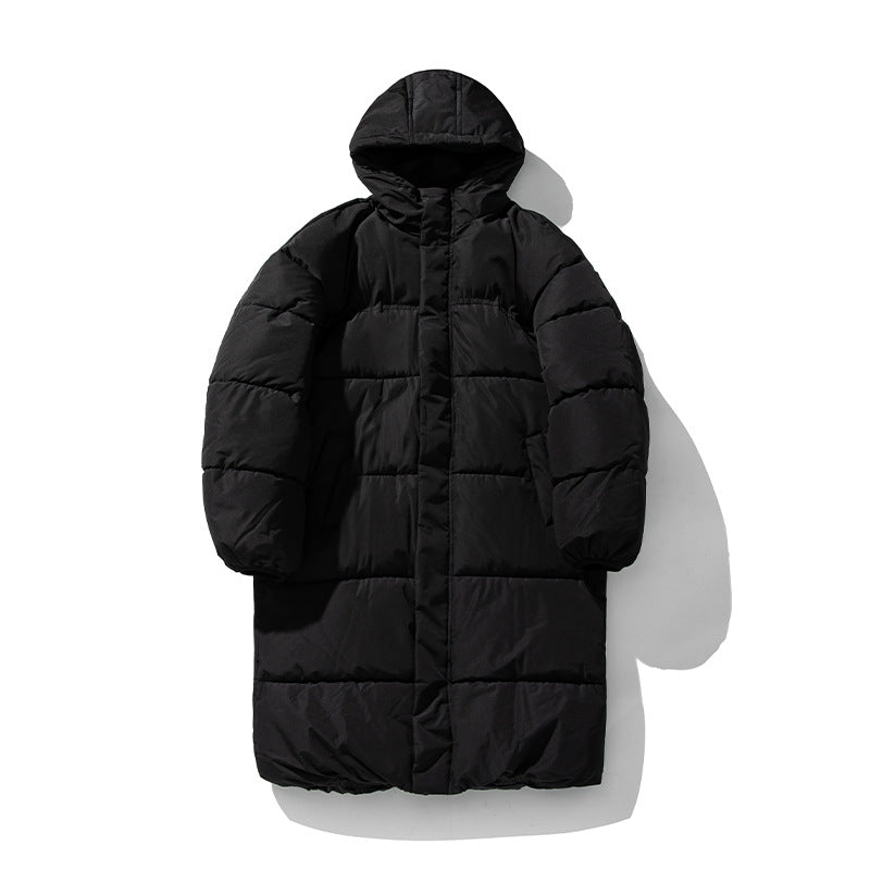 Unisex Langer Steppparka im Clean-Look mit Kapuze, Thermofüllung und verstellbarem Saum Echo Archiv