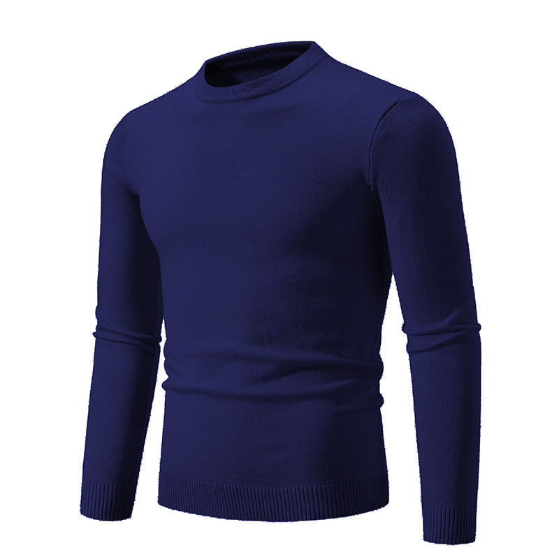 Herren klassischer Rundhals-Pullover aus weichem Strick Echoarchiv