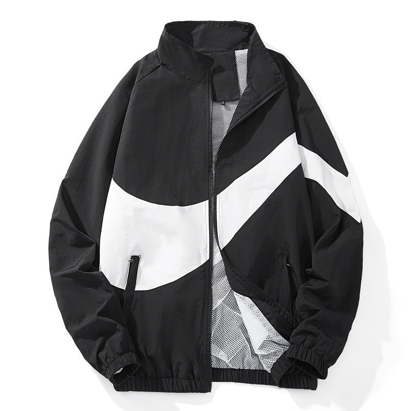 Herren Sportliche Übergangsjacke mit hohem Kragen und seitlichen Reißverschlusstaschen Echo Archiv