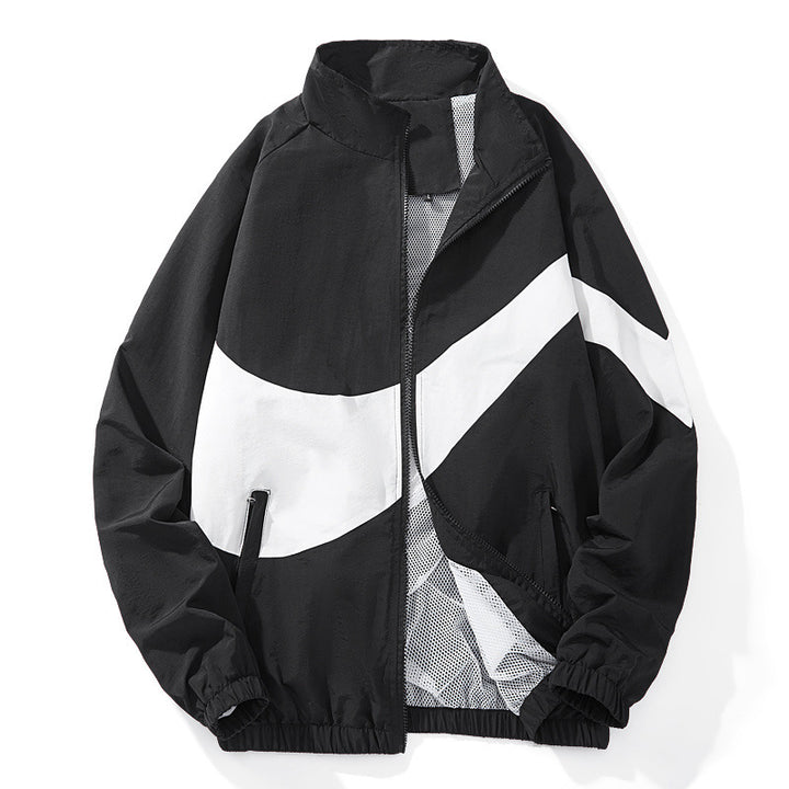 Herren Sportliche Übergangsjacke mit hohem Kragen und seitlichen Reißverschlusstaschen Echo Archiv