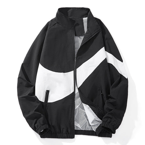 Herren Sportliche Übergangsjacke mit hohem Kragen und seitlichen Reißverschlusstaschen Echo Archiv