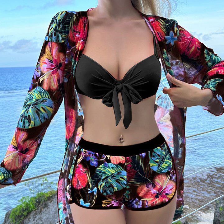 Damen Badeanzug mit floralem Kimono Echo Archiv