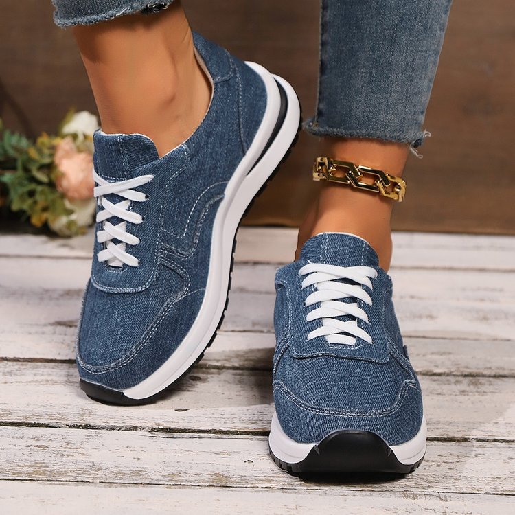 Damen  sportlich-elegante Textile Sneaker mit dämpfender EVA-Sohle und gepolsterter Innensohle Echo Archiv